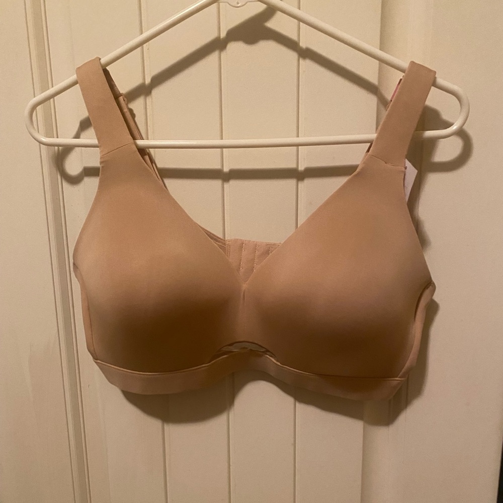 Cacique Comfort Bliss Nude/Tan Smooth Full Coverage Wireless Bra-Size 38D